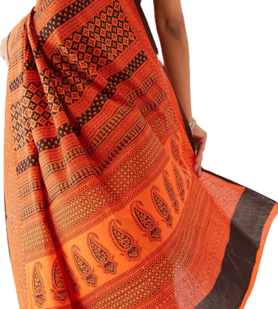 Taneira Pure Cotton Bagh Printed Saree