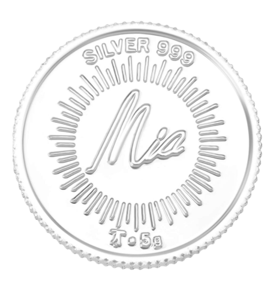 Mia by Tanishq Lotus Silver Coin