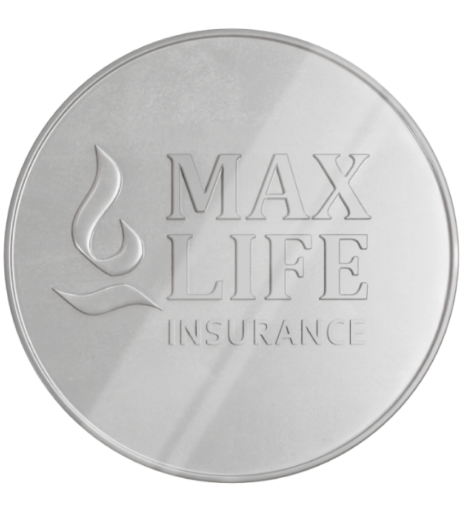 100 gram Tanishq Custom Silver Coin for Max Life Insurance